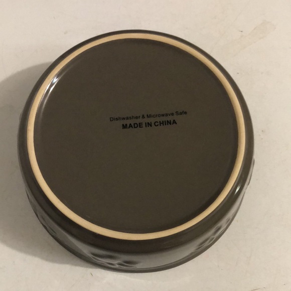 Ceramic Dog Bowl: Olive color - Picture 2 of 8